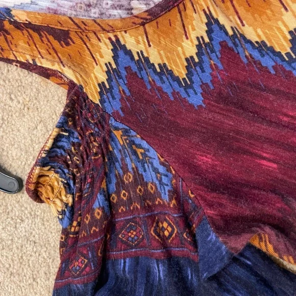 Democracy southwestern Abstract Cold Shoulder Top - Picture 8 of 10